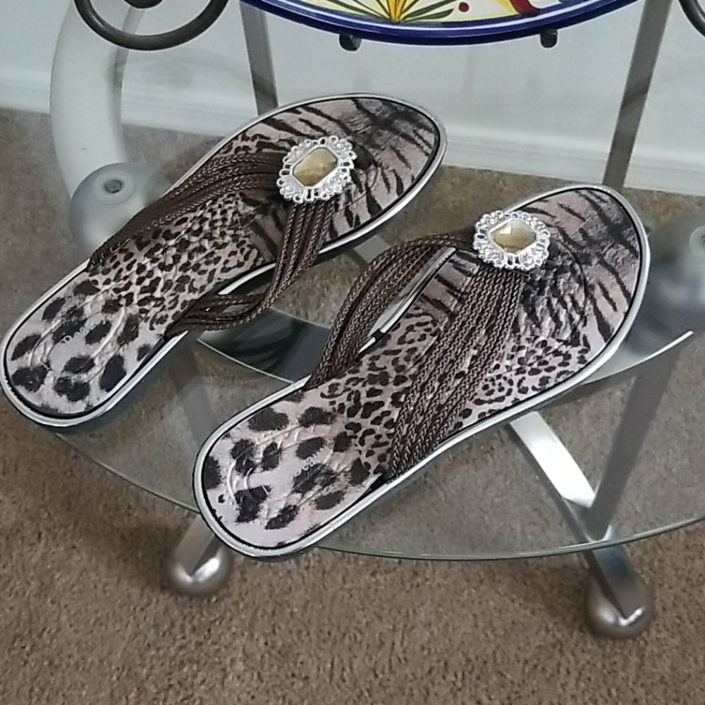 Cute animal print sandals